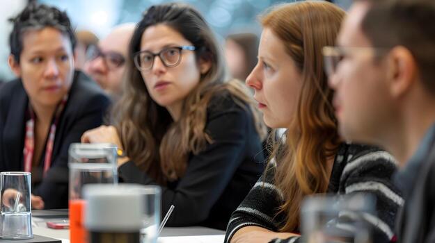 Diverse Group of Stakeholders Engaging in Inclusive Roundtable Discussion for Business and Strategy photo