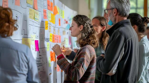Diverse Participants Contributing Ideas in Stakeholder-Centric Workshop photo