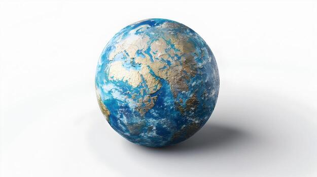 3D Globe Icon Emphasizing Global Connectivity and Worldwide Scope photo