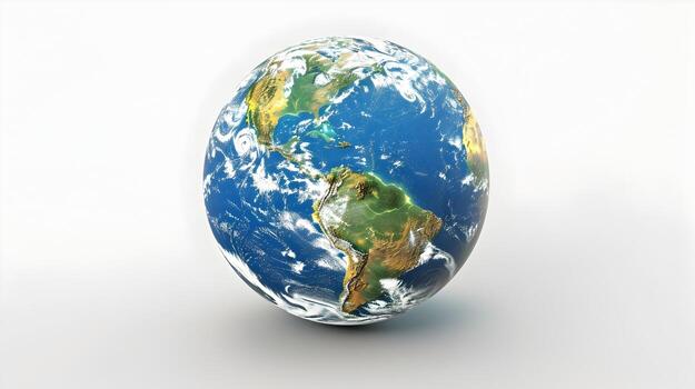 Detailed 3D Globe Icon photo