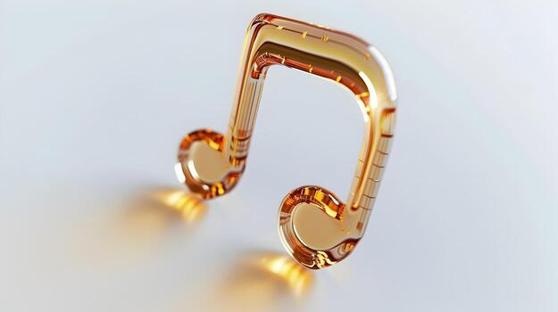 dinámica 3d música Nota icono simbolizando Arte y creatividad foto