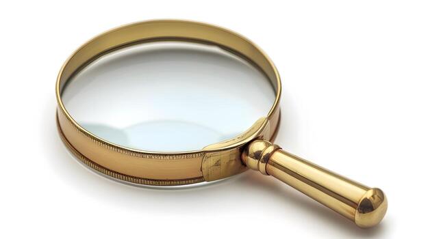Magnifying Glass Icon Focusing on Tiny Detail,Representing Search,Focus and Analysis photo