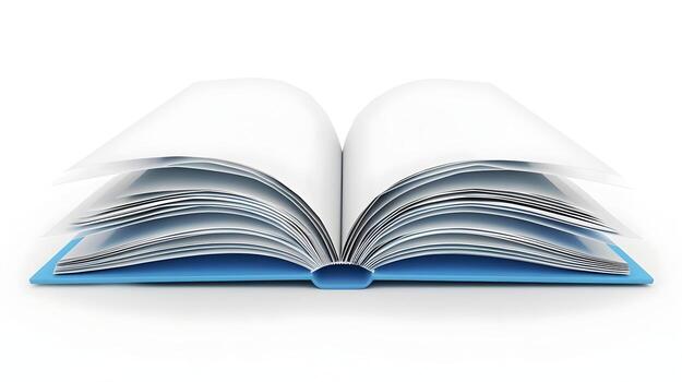 Inviting 3D Book Icon Representing Learning and Knowledge on Isolated White Background photo