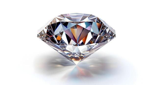 Sparkling 3D Diamond Icon,Reflecting Luxury and Commitment photo