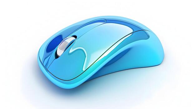 Sleek 3D Computer Mouse Icon Representing Digital Technology and Connectivity photo