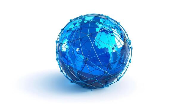 Globalized Digital Network Connectivity and Technology Concept photo