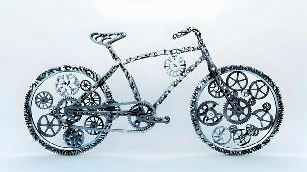 Intricate Bicycle Mechanism - Symbolizing Sustainable Mobility and Engineering Ingenuity photo