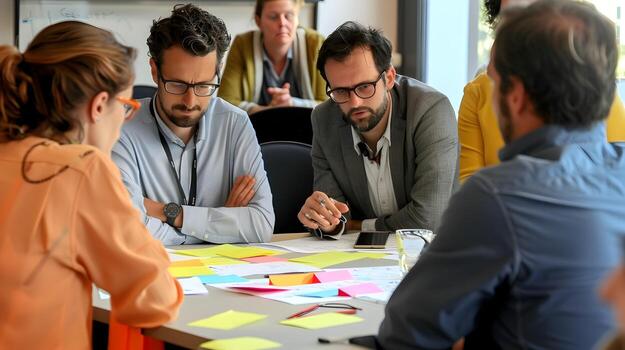 Diverse Professionals Collaborating in Stakeholder-Centric Workshop to Generate Creative Ideas and Solutions photo