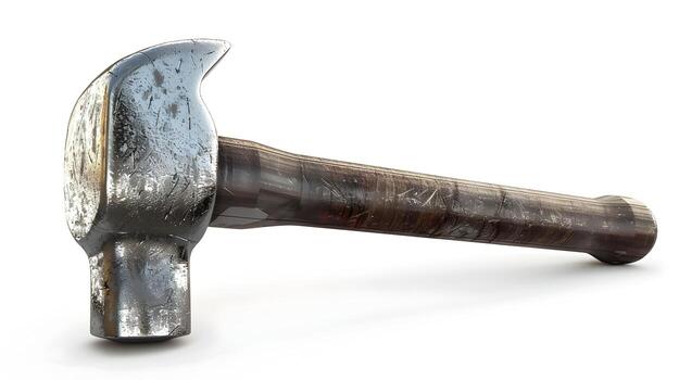 Robust and Metallic Hammer Icon Symbolizing Construction,DIY Projects,and Craftsmanship photo