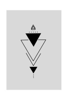 Minimal abstract design featuring black triangles and thin lines on a light gray background. Geometric, modern, and perfect for trendy and stylish visual projects. vector