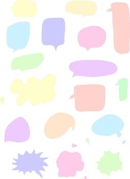 Pastel paint blob set with soft brush strokes. Perfect for abstract backgrounds, social media posts, and artistic overlay vector