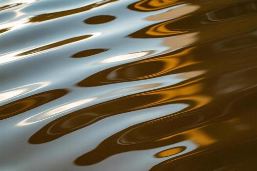 Reflections in serene water create a mesmerizing pattern of light and color. photo