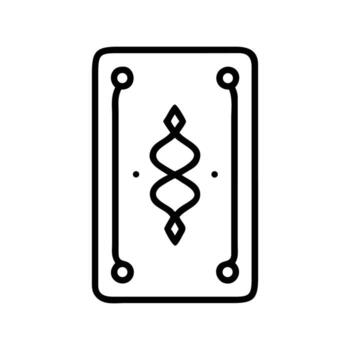 negro contorno de un rectangular tarjeta muestra un como un nudo diseño y círculos vector