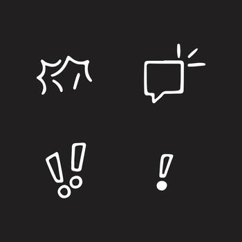 A set of four different icons, including a speech bubble, a speech bubble, a speech bubble vector
