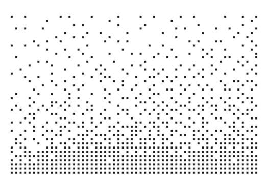desintegración punto grano ruido, desvanecerse trama de semitonos efecto, dispersar punto trabajar, disperso antecedentes mosaico píxel red. vector