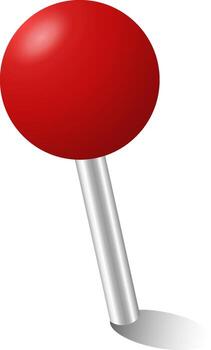 A simple and iconic red pushpin vector