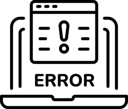 un contorno estilo icono representando conexión error vector