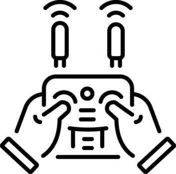 A line style icon showing remote control vector