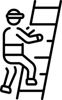 A linear style icon representing ladder rack vector