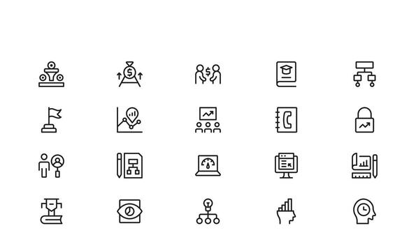 Growth Hack Line Icon Minimal and Modern Outline Style Icon Set Representing Startup Strategy, Business Acceleration, Digital Growth, and Marketing Innovation vector