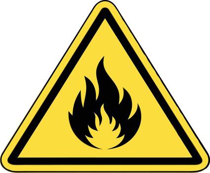 Flammable Warning Sign Fire Hazard Icon vector