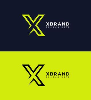 Abstract X Initial Business Branding Template vector