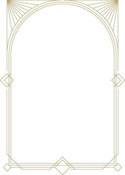 Geometric aesthetic art deco graphic frame with sleek lines, showcasing intricate design elements ideal for projects and decorative styling vector