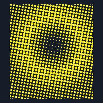 Halftone dot pattern on a black background vector
