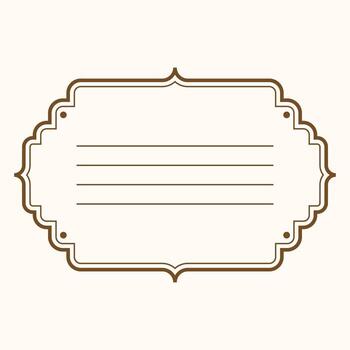 A blank frame with a line on it vector
