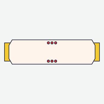 A rectangular piece of paper with a red dot on it vector