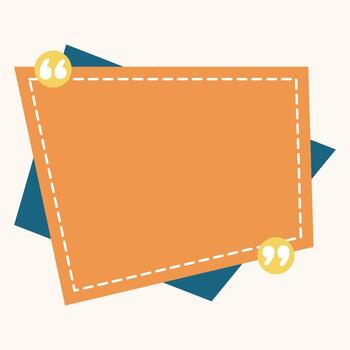 An orange square with two speech bubbles on it vector