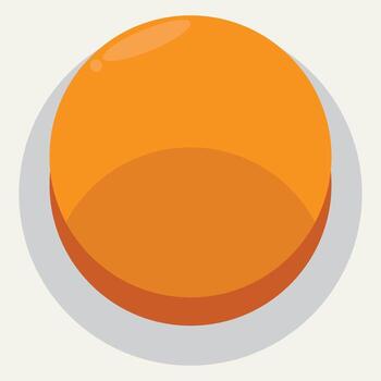 An orange button with a white background vector