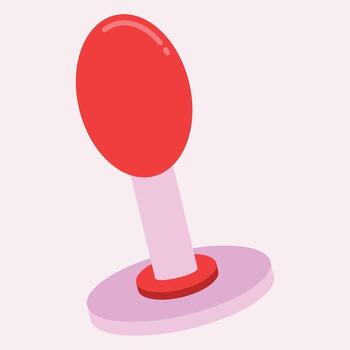 A red and pink object on a white background vector