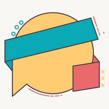 A colorful circle with a ribbon on it vector