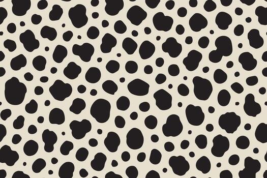 Cowhide seamless pattern with large black spots vector