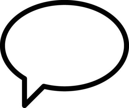 testimonial bubble icon. Simple thin line, outline of chat bubble icons for UI and UX, website or mobile application on white background vector