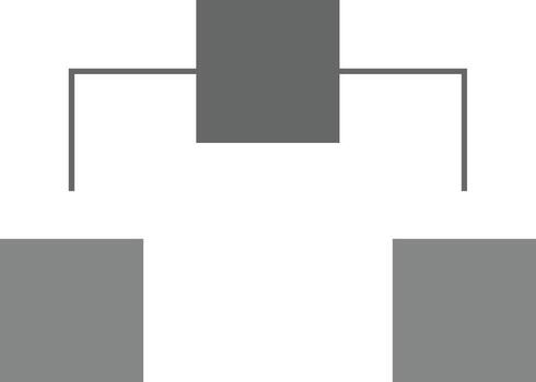 decision tree icon. Crisp glyph for branching logic and process diagrams, optimized for interfaces on a white background. vector