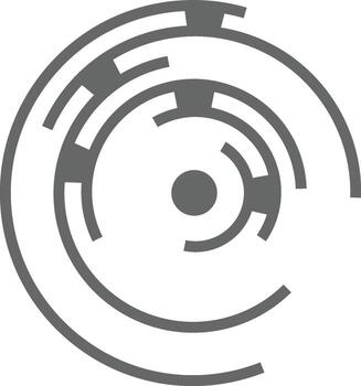 the labyrinth chart icon. Minimal maze glyph for complexity and pathfinding visuals in UI UX on a white background. vector