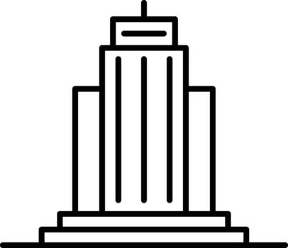 police station, building icon. Simple thin line, outline of Buildings icons for UI and UX, website or mobile application on dark blue gradient background on the background of a light map vector