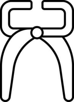 pliers icon. Simple thin line, outline of Construction tools icons for UI and UX, website or mobile application on white background vector