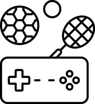 sport, game, game controller icon. Simple thin line, outline of esport icons for UI and UX, website or mobile application on white background vector