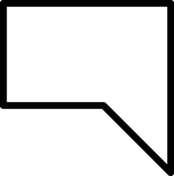 notification bubble icon. Simple thin line, outline of chat bubble icons for UI and UX, website or mobile application on white background vector