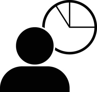 chart, data icon. Simple glyph of business set for UI and UX, website or mobile application on white background vector