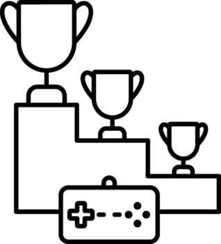 game, event, rewards, game controller icon. Simple thin line, outline of esport icons for UI and UX, website or mobile application on white background vector