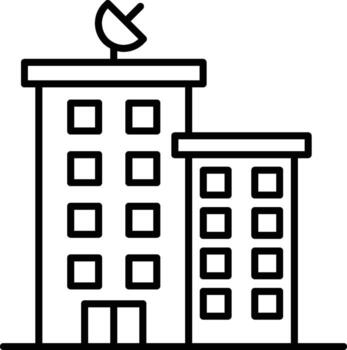 compras centro comercial icono. sencillo Delgado línea, contorno de edificios íconos para ui y ux, sitio web o móvil solicitud en oscuro azul degradado antecedentes en el antecedentes de un ligero mapa vector