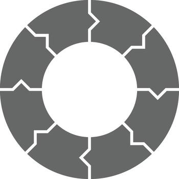 circulation icon. Minimal flow glyph for cyclical processes and interfaces on a white background. vector