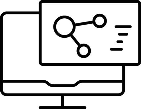monitor, biology iconicon. Simple thin line, outline of Biology icons for UI and UX, website or mobile application on white background vector