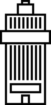 Warehouse outline icon. Simple outline of building for UI and UX, website or mobile application without background vector