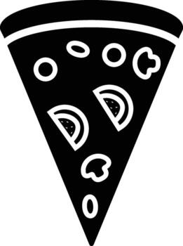 The icon of slice of pizza. Simple flat icon illustration, of slice of pizza for a website or mobile application on white background vector