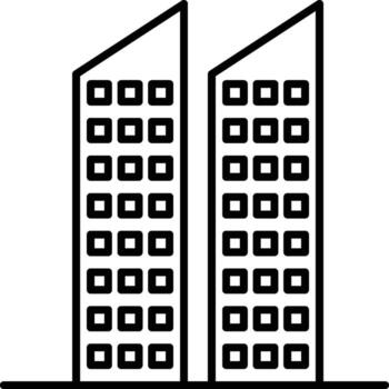 ciudad salón icono. sencillo Delgado línea, contorno de edificios íconos para ui y ux, sitio web o móvil solicitud en oscuro azul degradado antecedentes en el antecedentes de un ligero mapa vector